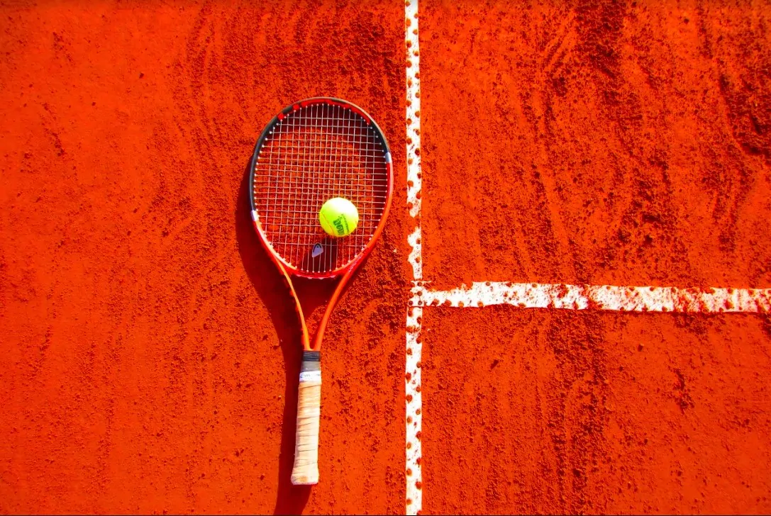 racket and tennis ball
